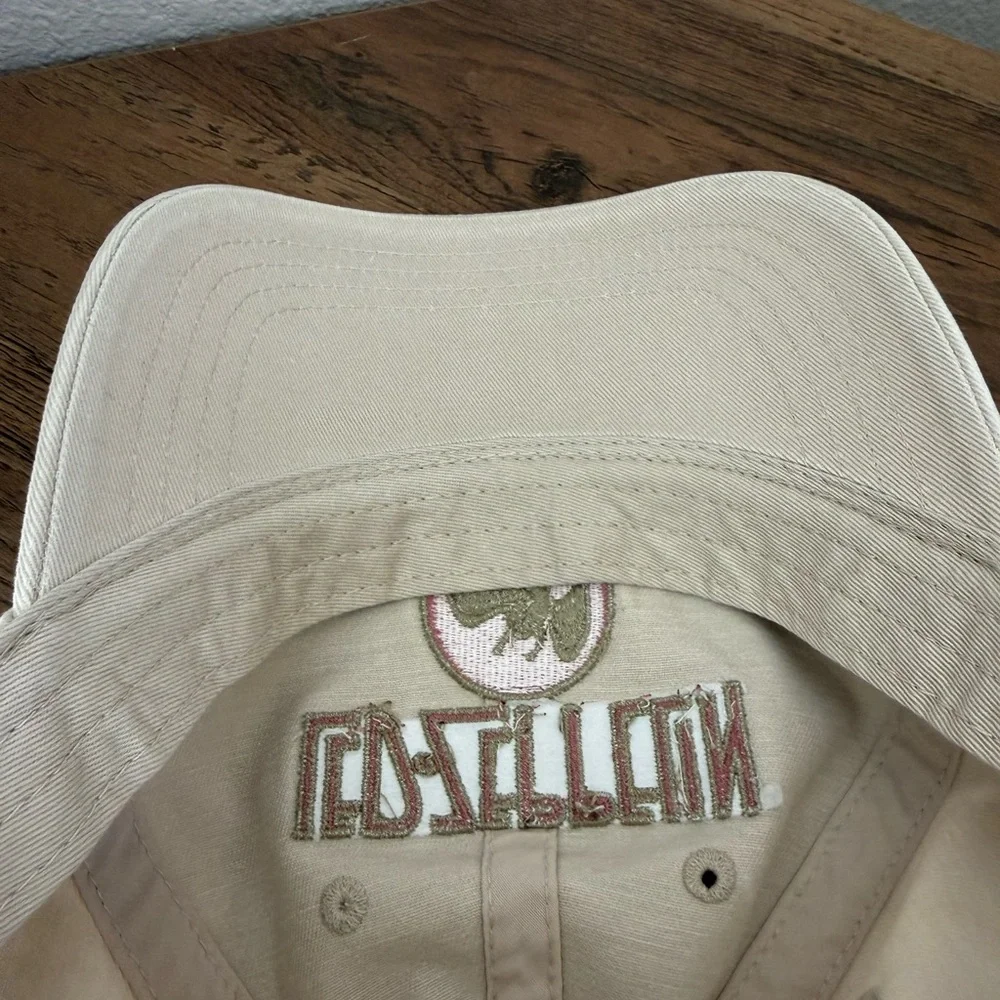 American Eagle Outfitters Led Zeppelin Cream Baseball Hat Cap with Pink Logo - Picture 7 of 9